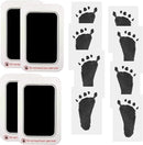 Baby Footprint and Handprint Kit, 4 Black Inkless Print Pads + 8 Imprint Cards, Dog Paw Print Kit Clean Touch Ink Pad Perfect Keepsake Gift for Newborns and Pets Printing Touch Imprints by TinyTreasures Baby Boutique
