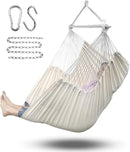 ADVOKAIR Hammock Chair Hanging Chair Rope Swing XXL - Max 500lbs, 70in Large Hammock Swing Chair -Portable Steel Spreader Bar with Anti-Slip Rings-Roomy & Strong by GreenHaven Gardens