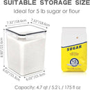 Large Food Storage Containers with Lids Airtight 5.2L /176Oz, for Flour, Sugar, Baking Supply, 3PCS BPA Free Plastic Canisters for Kitchen Pantry Organization by CozyNest Decor
