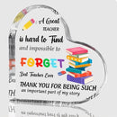 Teachers Day Graduation Season Opening Season Gifts Teacher Gifts Teacher Appreciation Gifts Best Teacher Gifts for Women Acrylic Heart for Her Coworker Friend Principal Educator Birthday Christmas by CozyNest Decor
