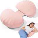 Pregnancy Pillow for Sleeping Memory Foam Pillow for Side Sleeper, Maternity Pillow Support for Back, Belly, HIPS for Pregnant Women, Portable and Adjustable Travel Wedge Pink by TinyTreasures Baby Boutique