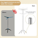 SUYU Clothes Drying Rack,Folding Clothes Drying Tree, 2 Layer with 24 Clips and 3 Rotatable Arms,66.9-Inch Indoor Clothes Rack,Stainless Steel,4 Legs,White and Silver SNJ102 by TinyTreasures Baby Boutique