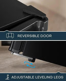 Upstreman 4.4 Cu.Ft Mini Fridge with Freezer, Single Door Mini Refrigerator for Bedroom, Extra Large Capacity, Energy-efficient, Small fridge for Office, Dorm, Kitchen, Black-BR44 by CozyNest Decor