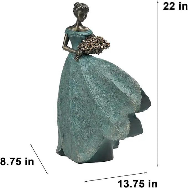Guichifun Fairy Statue Collection Home Decoration - 22IN Leaf Angel Girls Resin Large Home Decor for Outside or Inside Rustic Garden Outdoor Yard Fantasy Figurines Gift 13.75 x 8.75 x 22 Inch, photo 2 of 7