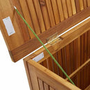 vidaXL Wooden Deck Box - Outdoor Teak Storage Chest, Ideal for Patio Furniture Cushions, Pool Accessories, Garden Tools - Water-Resistant Bag Inside - 35.4''x19.7''x22.8'', Solid Acacia Wood by CozyNest Decor