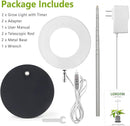 LORDEM Grow Light, LED Plant Light for Indoor Plants Growing, Full Spectrum Desk Growth Lamp with Automatic Timer for 4H/8H/12H, 4 Dimmable Levels, Height Adjustable 9.8"-30.6", Pack of 2 by GreenHaven Gardens