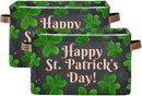 Storage Basket Happy St Patrick's Day Cube Storage Bins Organizer Bag Collapsible Closet Shelf Baskets with handle for Baby Cloth Pet Toy Book 14.2×10.2×8.3 IN by TinyTreasures Baby Boutique
