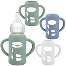 3 Pack Silicone Sleeves for Dr. Brown's Glass Baby Bottles - Drop Protection Baby Bottle Sleeves,Compatible with Dr. Brown's Newborn Glass Bottles,with Silicone Handles,4 oz by TinyTreasures Baby Boutique