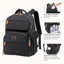 BabbleRoo Diaper Bag Backpack, Travel Backpack with Changing Pad, Pacifier Case & Stroller Straps, Multifunction, Waterproof, Unisex – Black by TinyTreasures Baby Boutique