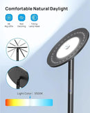 TROND Floor Lamp, Bright Sky LED Modern Torchiere Lamp, 71 in Tall Aluminum Pole Light, 5500K Natural Daylight Standing Light, Touch 5-Level Dimmable, 5000 lm, 30 Mins Timer for Living Room Bedroom by CozyNest Decor