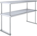 AmGood Stainless Steel Double-Tier Shelf | Work Table Overshelf | NSF Certified | Fits Over Tables | Many (48 in. Long x 18 in. Deep) by CozyNest Decor