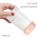 COMI Wide Neck Glass Breastmilk Collection n Storage Bottle, 6oz with Screw Ring Sealing Disk; Re-markable Sealing Disc. BPA Free, Fits Breast Pumps & Nipples (Pink Lids) by TinyTreasures Baby Boutique