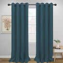 Easy-Going Blackout Curtains for Bedroom, Solid Thermal Insulated Grommet and Noise Reduction Window Drapes, Room Darkening Curtains for Living Room, 2 Panels (52x108 in,Bluestone) by CozyNest Decor