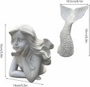 BGBWBFBR Handmade Mermaid Statue Set with Blue and White Starfish: A Beautiful Addition to Your Home Décor, ry-001 by GreenHaven Gardens