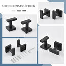 Angle Simple Bathroom Towel Hooks, Stainless Steel Robe Coat Hooks for Wall, Matte Black, 2 Pack by CozyNest Decor