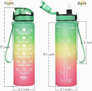Enerbone Water Bottle, Leakproof BPA & Toxic Free, Motivational Water Bottle with Times to Drink and Straw, Fitness Sports Water Bottle with Strap for Office, Gym, Outdoor Sports by CozyNest Decor