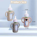 Mity rain 3 Pack Silicone Sleeves for Dr. Brown's Glass Bottles 4 OZ - Anti Breakage Baby Bottle Holder, Compatible with Dr. Brown's Glass Bottles for Babies with Handle by TinyTreasures Baby Boutique