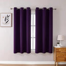 ChrisDowa Grommet Blackout Curtains for Bedroom and Living Room - 2 Panels Set Thermal Insulated Room Darkening Curtains (Royal Purple, 38W x 54L) by CozyNest Decor