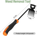 Weed Removal Tool, 2025 New Garden Weeding Tools Manganese Steel Hand Weeder Tool with Handle, 4 Teethes Dual Purpose Manual Weeders Tool Weed Pulling Tool for Garden (Six Teeth) by GreenHaven Gardens