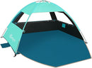 COMMOUDS Beach Tent Sun Shade for 3/4-5/6-7/8-10 Person, UPF 50+ Beach Sun Shelter Canopy Tent, Lightweight, Easy Set Up and Carry by TinyTreasures Baby Boutique
