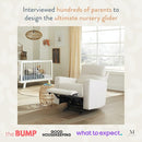 Nurture& The Glider Premium Power Recliner Nursery Glider Chair with Adjustable Head Support | Designed with a Thoughtful Combination of Function and Comfort | Built-in USB Charger (Ivory) by TinyTreasures Baby Boutique