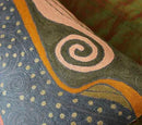 Lumbar Blue Klimt Throw Pillow Cover Art Nouveau Pillowcase Modern Couch Cushion Contemporary Pillowsham Mid Century Chair Farmhouse Cushions Handmade Wool Size 14x20 by CozyNest Decor