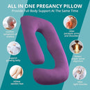 Sasttie Pregnancy Pillows for Sleeping, Jumbo U Shaped Cooling Full Body Pillow with Removable Cover, Pregnant Women Must Haves, Maternity Essential, Purple by TinyTreasures Baby Boutique