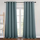 NICETOWN Greyish Blue Curtains 102 inches Long, Grommet Thermal Insulated Solid Blackout Curtains Privacy Window Treatments for Bedroom/Living Room, W46 x L102, 2 Panels by TinyTreasures Baby Boutique