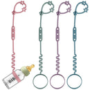 Toy Safety Straps, 3 Pack Silicone Sippy Cup Straps, Sippy Cup Leash for Baby, Keep Bottles and Sippy Cups Close at Hand and Off The Ground or Floor (4PACK, Midnight Blue/Ether/Mauve/Deep Lilac) by TinyTreasures Baby Boutique