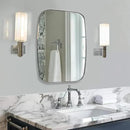 ANDY STAR Chrome Bathroom Mirror, 28x36 Inch Stainless Steel Metal Frame Oblong Bathroom Mirror for Vanity, 1’’ Deep Wall Mounted Vertically/Horizontal by CozyNest Decor