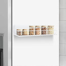 Magnetic Shelf for Fridge Magnetic Basket Organizer Wire Mesh Magnetic Holder Magnet Shelf Accessories for Office Kitchen Classroom Storage,White, 13.77" x 5.11" x 1.7" by CozyNest Decor