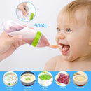 Food Feeder Baby Fruit Feeder Pacifier (3 Pcs) with 6 Different Sized Silicone Pacifiers,Silicone Baby Food Dispensing Spoon 90ML with 2 Babies Spoons Pacifier Clip Infant Fruit Teething Feeders-Pink by TinyTreasures Baby Boutique