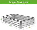 Best Choice Products 6x3x1ft Outdoor Metal Raised Garden Bed Box Vegetable Planter for Vegetables, Flowers, Herbs, and Succulents - Silver by GreenHaven Gardens