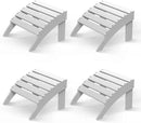GREENVINES Adirondack-Ottoman | Set of 4 | HDPE Plastic | Outdoor Footrest | All Weather | Foot Rest | Foot Stool | White | for Adirondack Chair | for Patio Backyard Pool by CozyNest Decor