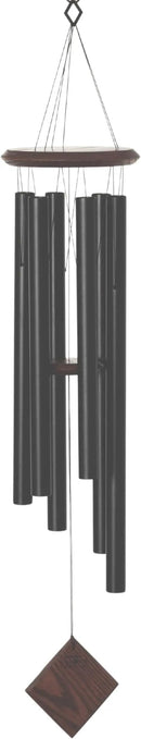 Woodstock Chimes Pluto Wind Chime for Outside 37" Black Teak Medium Tone Sound for Outdoor Garden, Patio, Porch Decor Gifts, Encore Collection, DCKT37 by CozyNest Decor