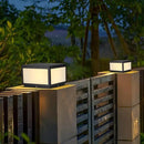 Pillar Lamp Post Light, Tempered Glass Shade，Fence Deck Cap Light Lantern Column Lamp for Flat Surface Patio Garden Decoration with IP55 Waterproof E26 LED Bulb (Electric Powered) by GreenHaven Gardens