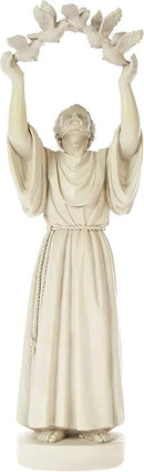 Design Toscano Francis of Assisi Doves of Peace Religious Garden Statue, 7 inches wide, 25 inches tall, Cast Stone Resin, Antique Stone Finish by GreenHaven Gardens