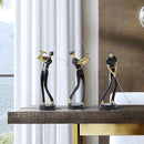 HAUCOZE Golf Figurine Statue Golfer Decoration Arts Home Decor Sculpture Polyresin Black 9.6 inch by CozyNest Decor