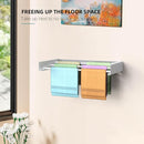 Laundry Drying Rack Collapsible, Wall Mounted Clothes Drying Rack Wall, Space Saving Drying Rack for Laundry, 19.8" Wide, 3 Aluminum Rods, 50 lb Capacity by CozyNest Decor