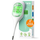 Boncare 9 Seconds Basal Body Thermometer for Ovulation, Oral Thermometer for Adults and Kids - Accurate Rectal Thermometer, with Fever Alarm and Large Display (Light Green) by TinyTreasures Baby Boutique
