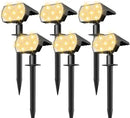 NYMPHY Solar Lights Outdoor Waterproof IP68, 56 LED 3 Lighting Modes Solar Powered Garden Yard Spot Solar Lights for Christmas Outside Landscape- 6 Pack (Warm White) by CozyNest Decor