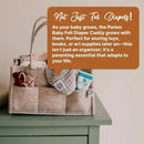 Parker Baby Co. Diaper Caddy - Nursery Storage Bin and Car Organizer for Diapers and Baby Wipes - Oatmeal, Large by CozyNest Decor