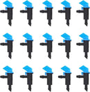 Lxcom Lighting 100 Pack 2 GPH Flag Dripper Emitter Drip Emitters 8L/H Irrigation Emitter Sprinkler Drippers System Parts Connect 4mm/7mm Hose for Lawn Vegetables Garden (Blue) by GreenHaven Gardens