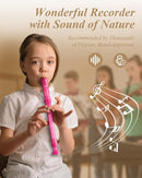 Eastar Soprano Recorder Instrument for Kids Students Beginners, German fingering C Key with Cleaning Kit, Storage Bag, Fingering Chart, ERS-1GP, Pink, School-Approved by TinyTreasures Baby Boutique