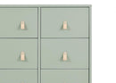 Delta Children babyGap Legacy 6 Drawer Dresser with Leather Pulls and Interlocking Drawers Greenguard Gold Certified, Sage Green w/Natural by TinyTreasures Baby Boutique