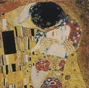 C Charlotte Home Furnishings Inc Kiss II Belgian Cushion Cover | Pure Cotton Decorative Cushion Case | Cushion Cover for Indoor Use | 17x17 Inch Cushion Cover for Living Room I by Gustav Klimt by CozyNest Decor