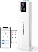 8L Smart Humidifiers for Bedroom Large Room, 2.1Gal Cool Mist Top Fill Diffuser Ambient Light, App & Remote Control, 3 Mist Modes, Quiet Humidifier for Home Office Plant (White) by TinyTreasures Baby Boutique