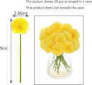 Kimura's Cabin 20Pcs Artificial Mums Flowers Fake Silk Chrysanthemum Balls Flower for Home Decor Easter Table Fall Bouquets Wedding Party DIY Decorations (Yellow) by CozyNest Decor