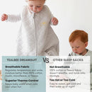 Tealbee Dreamsuit: Toddler Sleep Sack with Feet 2T 3T - 1.2 TOG All Season Baby Wearable Blanket for Walkers - Rayon made from Bamboo, Organic Cotton Sleep Bag - Sunshine by TinyTreasures Baby Boutique
