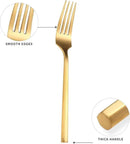 Matte Silverware Set Gold Flatware Set with Hexagon Handle 20 Pieces 18/0 Stainless Steel Cutlery Set Wedding Housewarming Gift Service for 4 (Matt gold) by CozyNest Decor